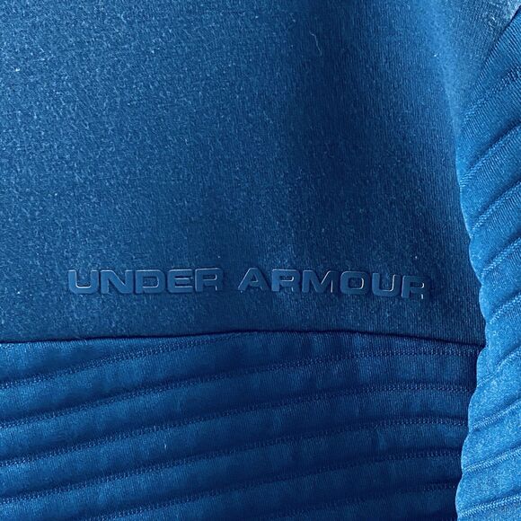 Under Armour Men's Sweater Daytona Golf Storm 1/4 Zip Fleece Pullover Blue Large - Picture 4 of 13